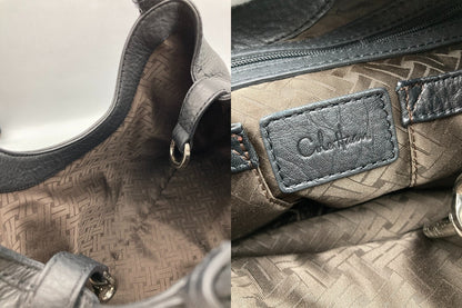 COLE HAAN コールハーン レザー トートバッグ レディース ブラック 中古 D4
