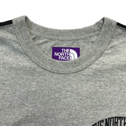 THE NORETH FACE ザノースフェイス パープルレーベル 7oz Field Baseball Tシャツ メンズ コットン 8分袖 ベースボールT nanamicaコラボ オーバーサイズ グレー Lサイズ N24FH009 中古 T1
