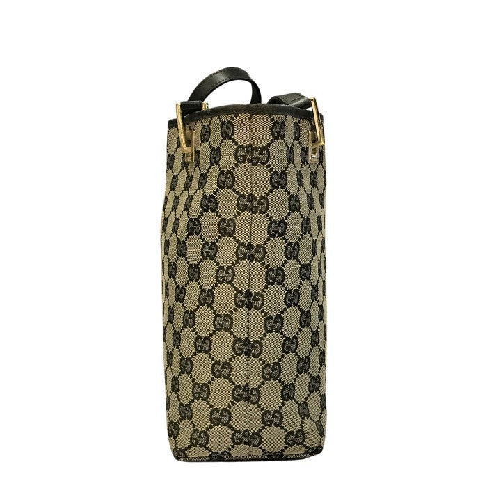 GUCCI グッチ GGキャンバス トートバッグ レディース セミショルダー デイリーユース ブラック 002058 中古 T1