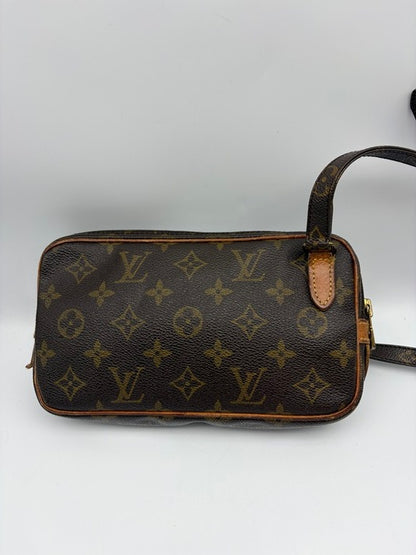 LOUIS VUITTON ルイヴィトン モノグラム 旧型 ポシェットマルリー バンドリエール M51828 ブランド おしゃれ レディース ミニ 小さめ 鞄 中古 W1