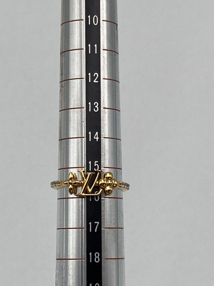 LOUIS VUITTON ルイヴィトン リング LV アイコニック M1461L サイズL ゴールドカラー 中古 D4