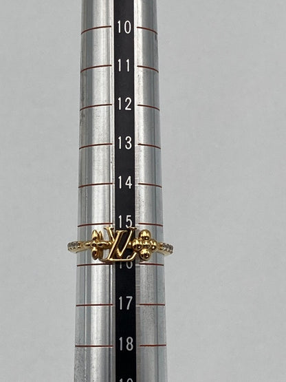 LOUIS VUITTON ルイヴィトン リング LV アイコニック M1461L サイズL ゴールドカラー 中古 D4