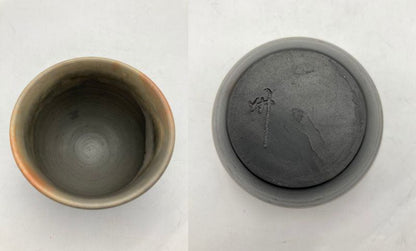 赤穂瀬戸内窯 雲火焼 長棟州彦 フリーカップ ペア 中古 D4