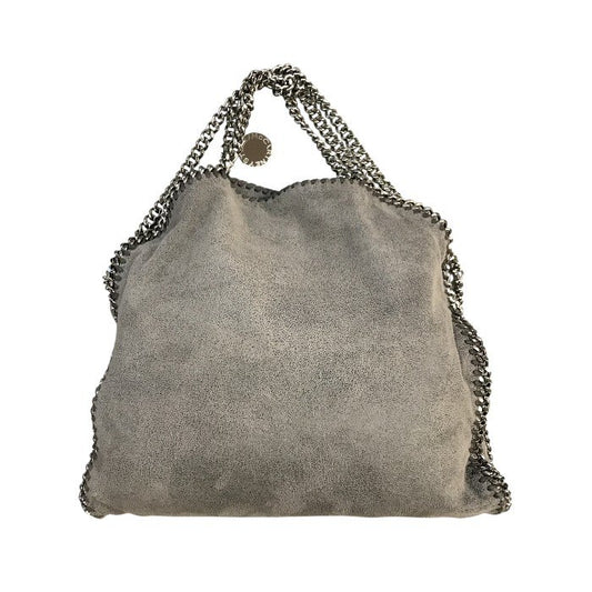 ステラマッカートニー ファラベラ フォールドオーバー トートバッグ レディース クラッチ ショルダー チェーン ノンレザー グレー 中古 T1