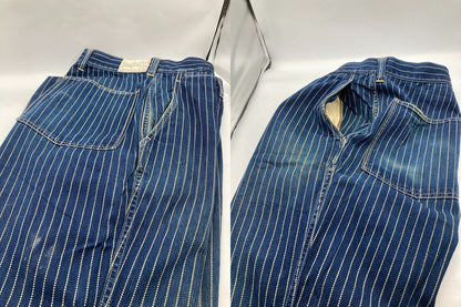 Bootleggers ブートレガーズ ヒッコリー ワークパンツ サイズ34×34 メンズ 中古 D4