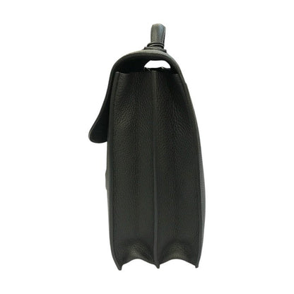 HERMES エルメス サックアデペッシュ ブリーフケース メンズ ビジネスバッグ 書類ケース シルバー金具 ブラック 中古 T1