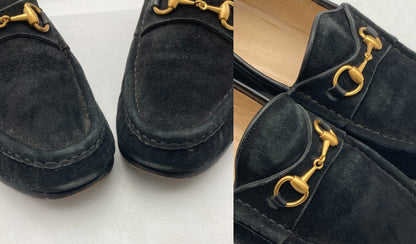 GUCCI グッチ スウェード ホースビットローファー サイズ 8 1/2 レディース 中古 D4