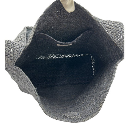 HELENKANINSKI ヘレンカミンスキー ラフィア Loto ワンショルダー バッグ 鞄 チャコールブラック 肩掛け レディース 中古 W４