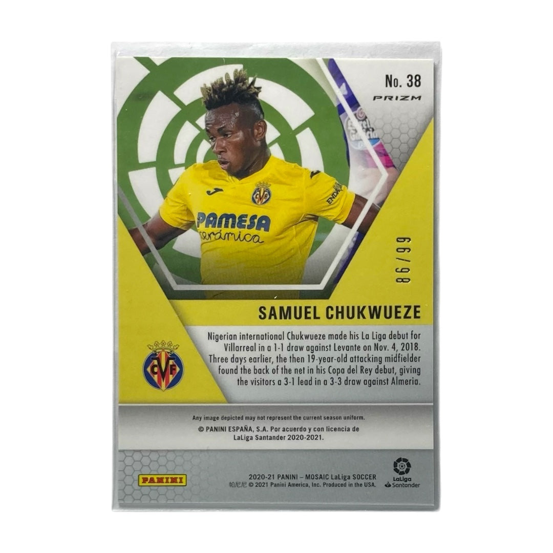 PANINI サッカーカード MOSAI LALIGA PRIZM SAMUEL CHUKWUEZE VILLARREAL /99 #38 中古 IT2