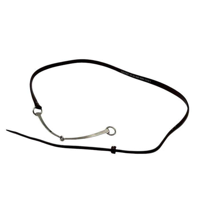 GUCCI グッチ レディース ベルト 037 1476 1110 5 ブランド ブラウン パテント レザー 中古 W４