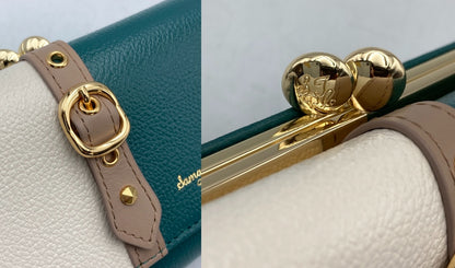 Samantha Thavasa Petit Choice サマンサタバサ プチチョイス バイカラー フロントベルト 口金折財布 中古 D4