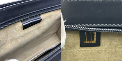 dunhill ダンヒル セカンドバッグ レザー ブラック クラッチバッグ 鞄 本革 メンズ 中古 W４