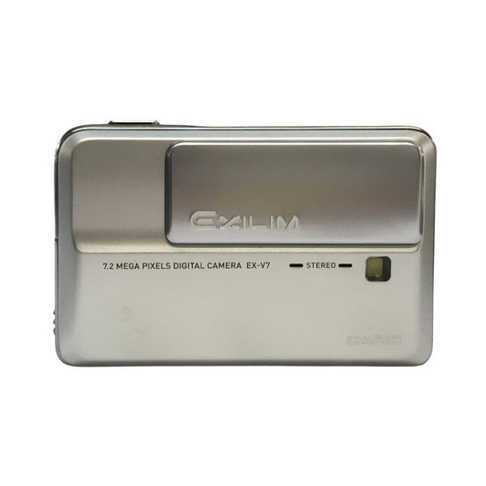 CASIO カシオ EXILIM デジタルカメラ シルバー Hi-ZOOM 720万画素 EX-V7SR 中古 T1