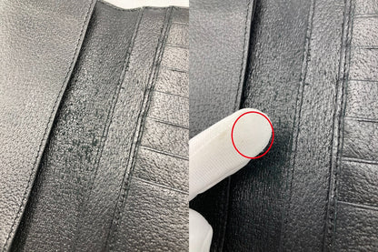 GUCCI グッチ キャンバスレザー Wホック 2つ折り長財布 035 0416 2109 中古 D4