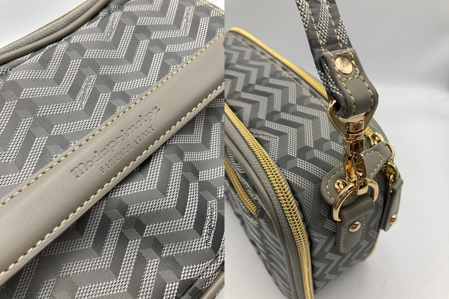 modaprincipe モーダプリンチペ ヘリンボーン柄 2WAY バッグ 中古 D4