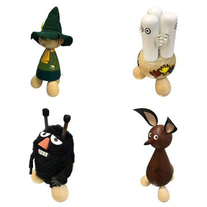 MOOMIN ムーミン ツボ押し 人形 12体セット PUULELUT 木製 フィギュア マッサージャー ※ばら売り不可 中古 T1