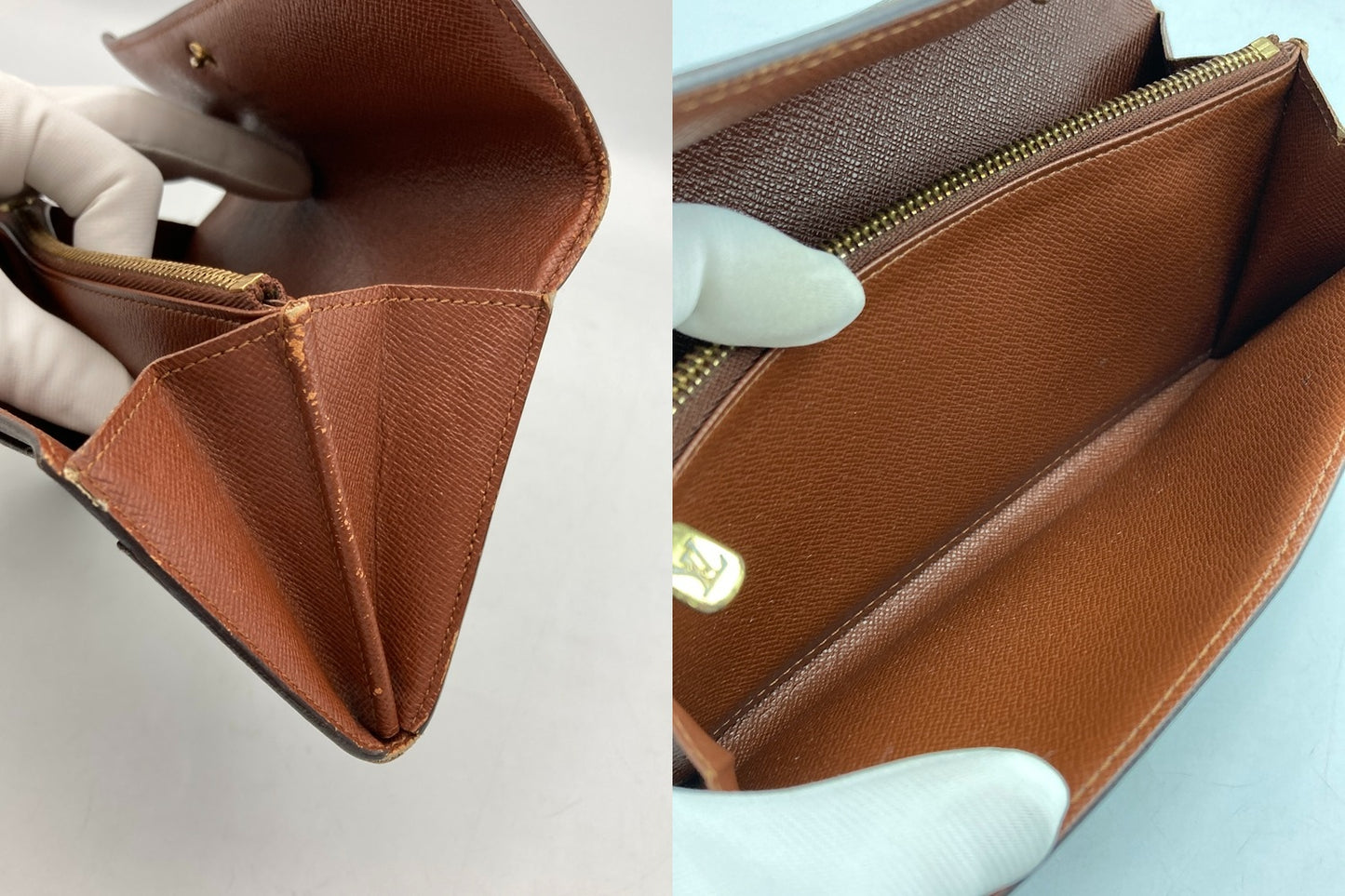 LOUIS VUITTON ルイヴィトン モノグラム ポシェットポルトモネクレディ 長財布 M61725 中古 D4