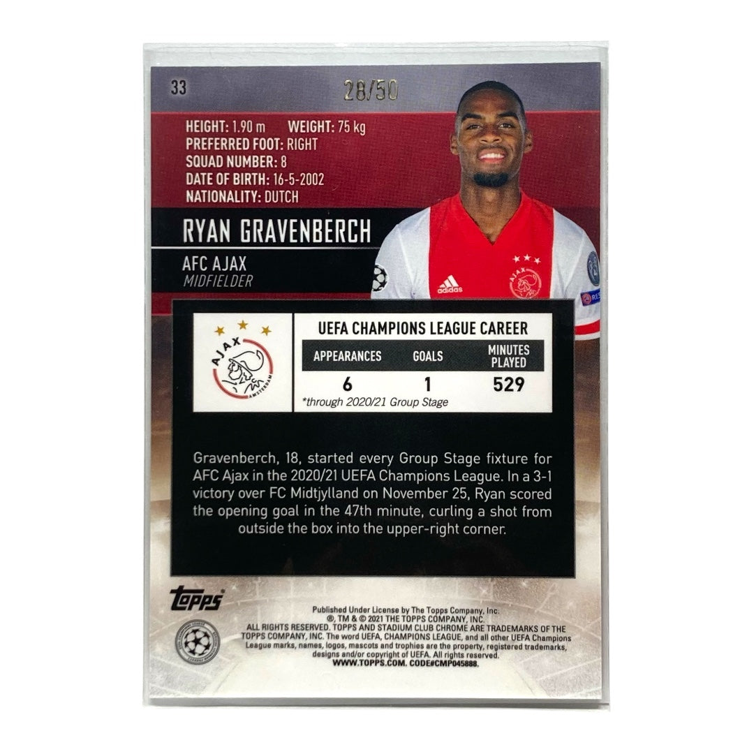 TOPPS サッカーカード STADIUM CLUB CHROME RYAN GRAVENBERCH AJAX 28/50 #33 中古 IT2