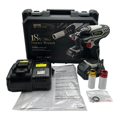 高儀 Takagi EARTH MAN 18V 充電式インパクトレンチ infini-Link IW-180LiB 電動工具 タイヤ交換 締め付け ゆるめ USB出力付 中古 W４