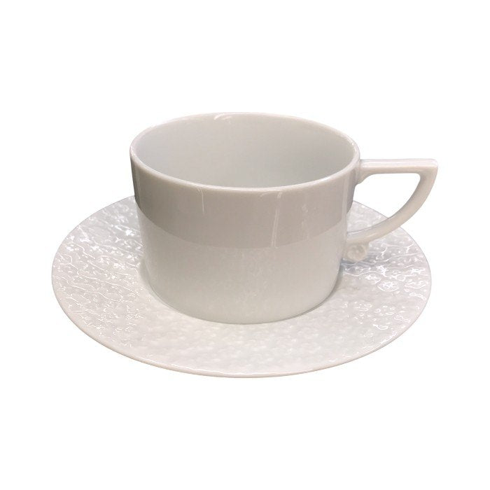 Meissen マイセン ロイヤルブロッサム カップ＆ソーサー 180ml ペア 2客 ホワイト コーヒー 立体 花レリーフ C/S 中古 T1