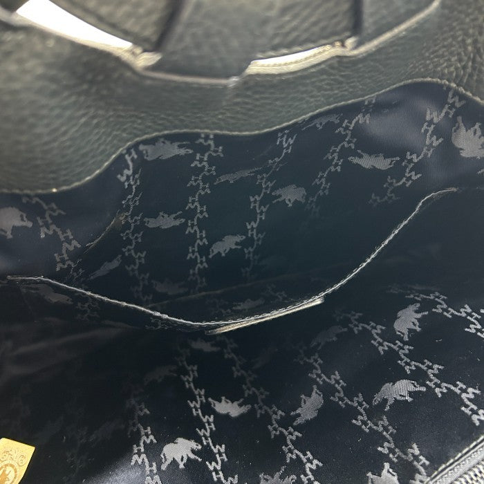 HUNTING WORLD ハンティングワールド ハンドバッグ 鞄 丸ハンドル ブランド レザー キャンバス 中古 W４