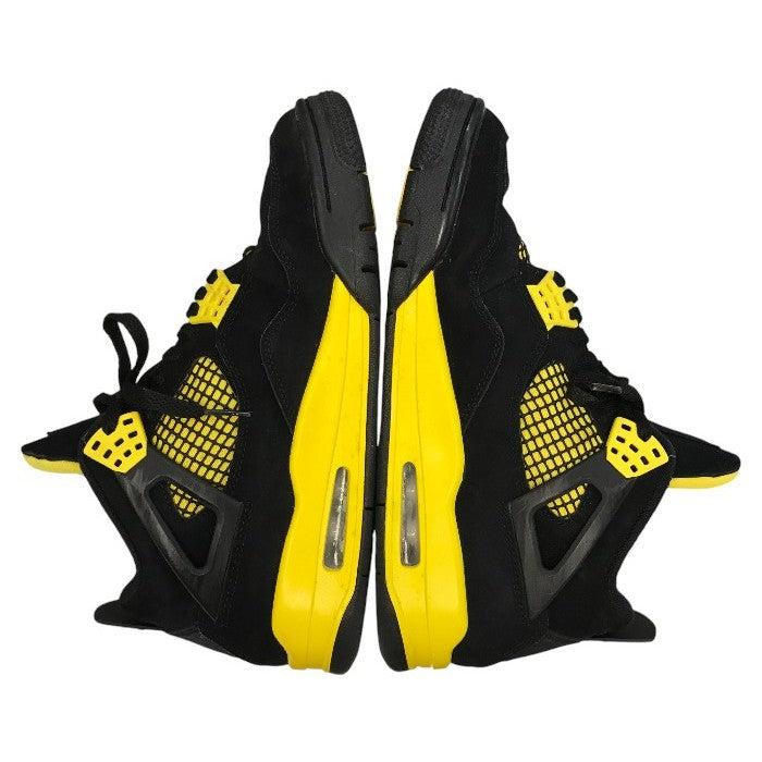 NIKE AIR JORDAN 4 RETRO THUNDER エアジョーダン 4 レトロ サンダー スニーカー メンズ ローカット 2023年 ブラック/イエロー 26cm DH6927-017 中古 T1
