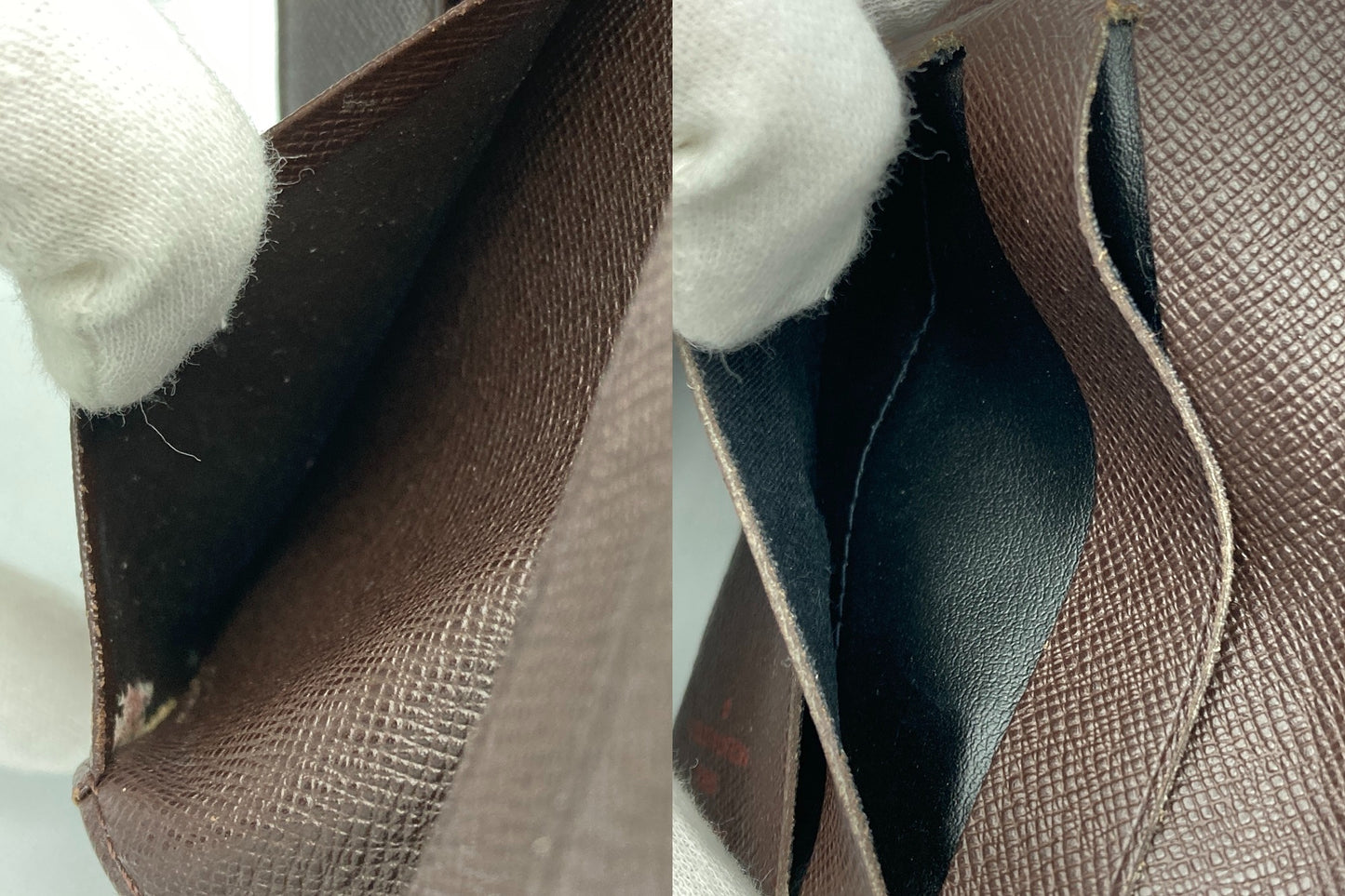 LOUIS VUITTON ルイヴィトン ダミエ エベヌ コンパクトジップ 2つ折り財布  N61668 中古 D4