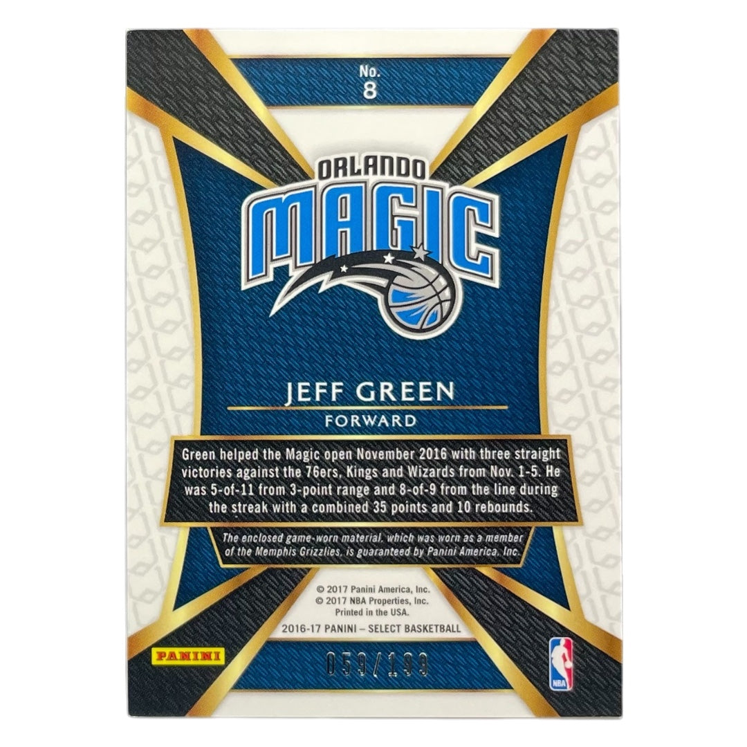 PANINI NBAカード SELECT JEFF GREEN ORLANDO MAGIC /199 #8 中古 IT2