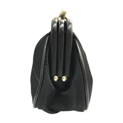 PRADA プラダ コインケース ユニセックス がま口 テスート ナイロン 三角プレート 小銭入れ 2コンパートメント ブラック 中古 T1