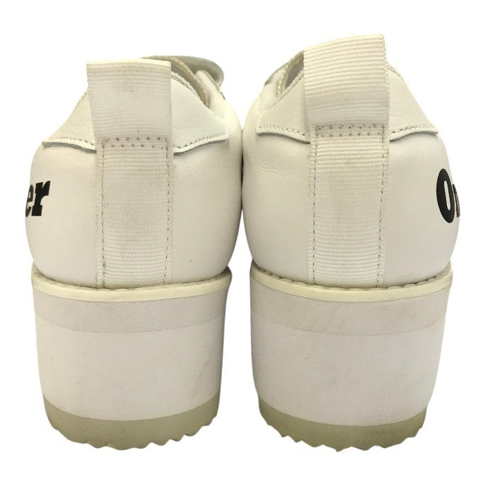 Onitsuka Tiger オニツカタイガー DELEGATION CHUNK W スニーカー レディース レザー 厚底 ロゴ ベルクロ ホワイト 23.5cm 1182A207 中古 T1