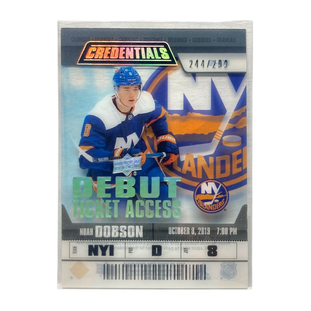 UPPER DECK NHLカード GREDENTIALS NOAH DOBSON ISLANDERS 244/299 #RTA-10 中古 IT2