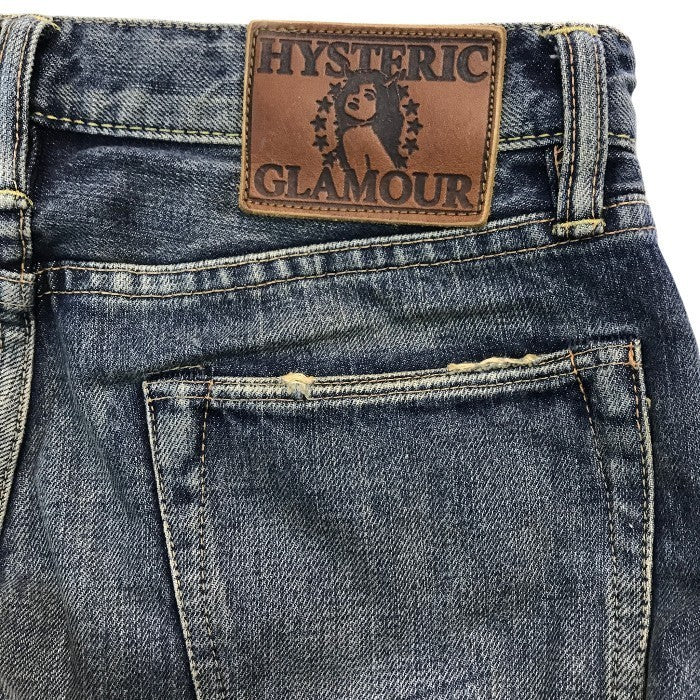 HYSTERIC GLAMOUR ヒステリックグラマー デニムパンツ メンズ ジーンズ コットン スタッズ セルビッチ インディゴ 28インチ 4AP-2761 中古 T1