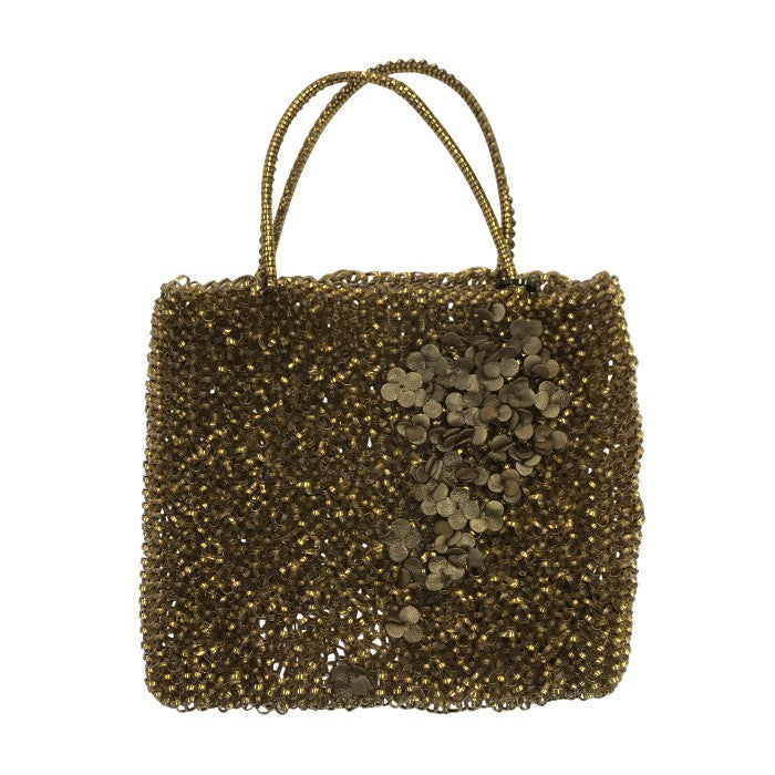 ANTEPRIMA アンテプリマ ワイヤーバッグ レディース レザーフラワー 花柄 ミニサイズ トート ブラウン 中古 T1