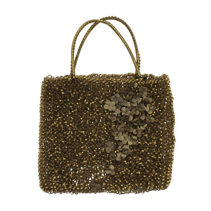 ANTEPRIMA アンテプリマ ワイヤーバッグ レディース レザーフラワー 花柄 ミニサイズ トート ブラウン 中古 T1