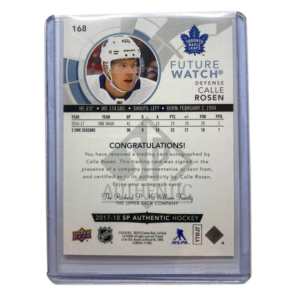 UPPER DECK NHLカード SP AUTHENTIC CALLE ROSEN MAPLE LEAFS 635/999 #168 中古 IT2