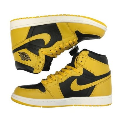 NIKE AIR JORDAN 1 RETRO HIGH OG スニーカー メンズ ハイカット エアジョーダン イエロー/ブラック 28.5cm 555088-701 中古 T1