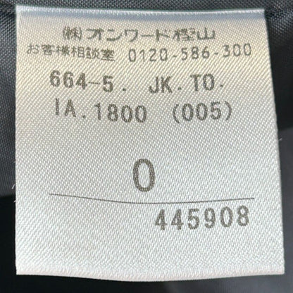 TOCCA トッカ ジャケット レディース リボン ノーカラー ブラック 0サイズ TOIA1800 アウター 春 かわいい フェミニン 中古 W４
