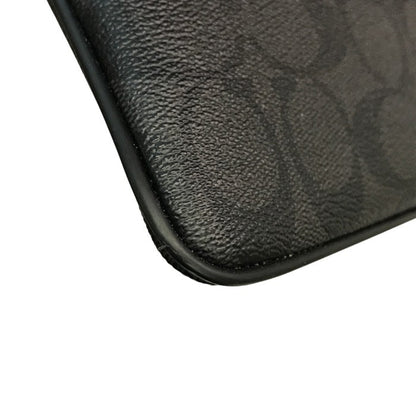 COACH コーチ クラッチバッグ メンズ PVCシグネチャー セカンドバッグ カード収納 ブラック F25520 中古 T1