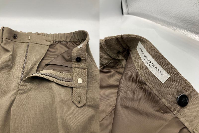 URBAN RESEARCH DOORS 『イージーケア/ウォッシャブル』LIFE STYLE TAILOR カルゼコンフォータブルパンツ サイズXL モカ 中古 D4