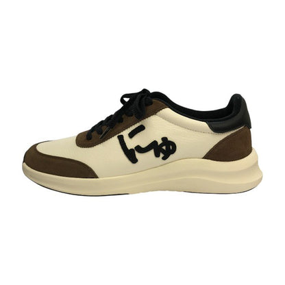 SANGACIO サンガッチョ にゅ BLOW スニーカー メンズ ローカット レザー ハンドメイド WHITE/BROWN 26.5cm 中古 T1