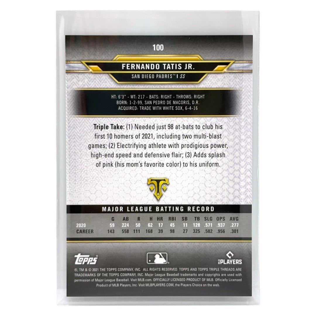 TOPPS MLBカード TRIPLE THREADS FERNANDO TATIS JR. SAN DIEGO PADRES /150 #100 中古 IT1