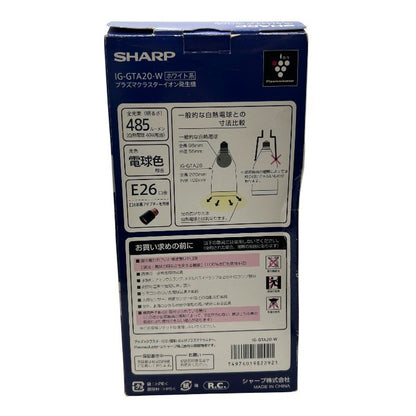 シャープ イオン発生機 高濃度プラズマクラスター25000搭載 トイレ用天井設置型 ホワイト系 IG-GTA20-W SHARP 家電 E26 電球色相当 中古 W４