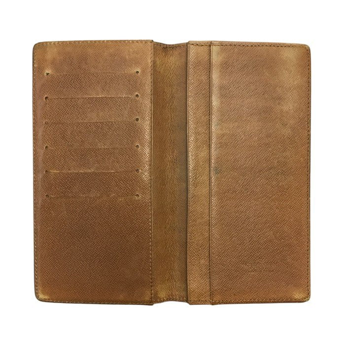 LOUIS VUITTON ルイヴィトン モノグラム ポルトカルトクレディ 円 長財布 メンズ 札入れ 小銭入れなし 旧型 ブラウン M60825 中古 T1