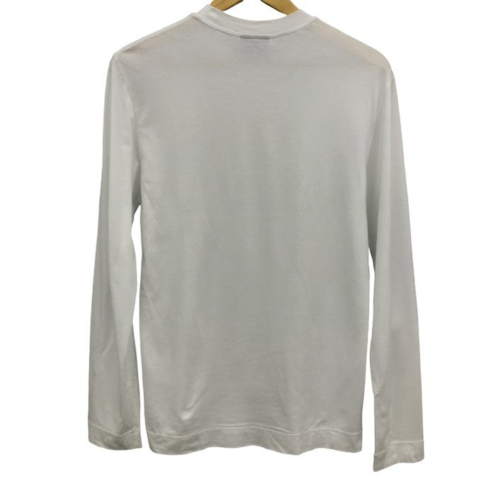 EMPORIO ARMANI エンポリオアルマーニ Tシャツ メンズ 長袖 カットソー クマ メガネ ホワイト XSサイズ 6K1TP3 1JUVZ 中古 KW1