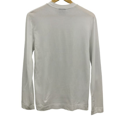 EMPORIO ARMANI エンポリオアルマーニ Tシャツ メンズ 長袖 カットソー クマ メガネ ホワイト XSサイズ 6K1TP3 1JUVZ 中古 KW1