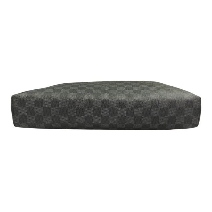 LOUIS VUITTON ルイヴィトン ダミエ グラフィット ポルトドキュマン ジュール ブリーフケース メンズ ビジネスバッグ A4収納 グレー N48260 中古 T1