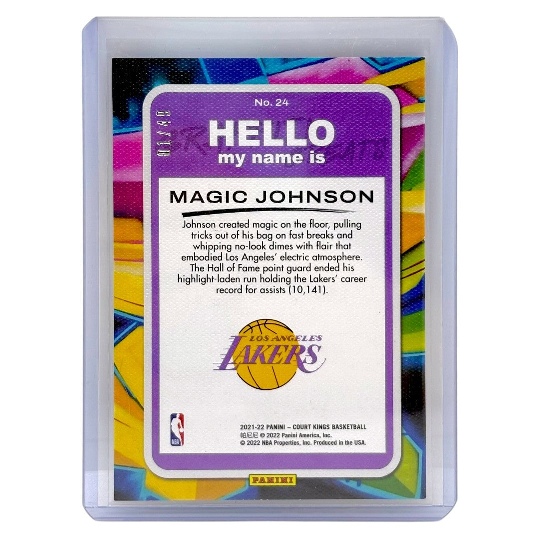 PANINI NBAカード COURT KINGS MAGIC JOHNSON LOS ANGELES LAKERS /49 #24 中古 IT1