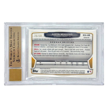 TOPPS MLBカード BOWMAN CHROME AUSTIN MEADOWS PITTSBURGH PIRATES /50 #BCA-AM 中古 IT1