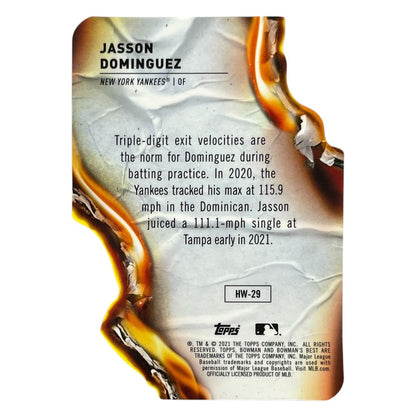 TOPPS MLBカード BOWMAN'S BEST DIE CUT JASSON DOMINGUEZ NEW YORK YANKEES #HW-29 中古 IT2