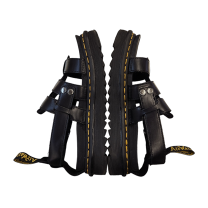 Dr.Martens ドクターマーチン TERRY サンダル レディース レザー 3ストラップ ブラック UK4 約23cm 中古 T1